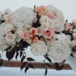 Wedding arbor florals